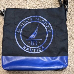 Nautica Black and Blue Logo Bag